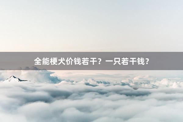 全能梗犬价钱若干？一只若干钱？